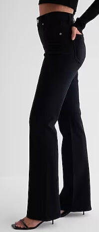 Express Mid Rise Black Bootcut Jeans Size 8R