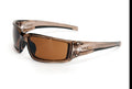 Uvex by Honeywell Hypershock Safety Glasses, Brown Frame with Espresso Lens & HydroShield Anti-Fog Coating - S2961HS