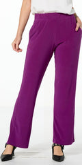 Nina Leonard Straight Leg Pant - Grape Juice - Size: XL