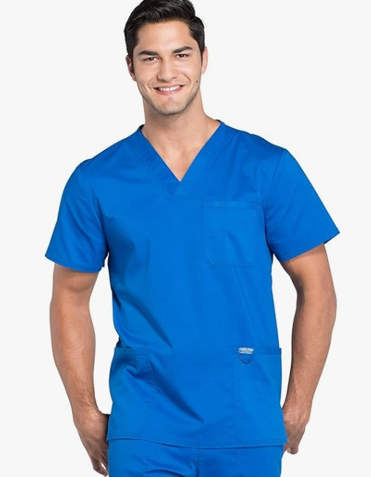 Cherokee V- Neck Men's Scrubs Top with Pockets WW670 SIZE XL