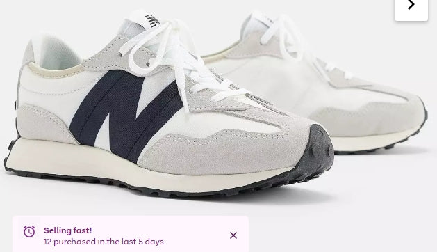 Junior 327 Lace Up Trainers - Grey 3.5