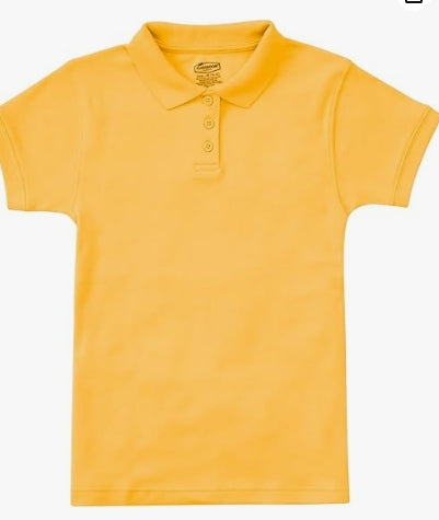 Classroom School Uniforms Little Kid Short Sleeve Fitted Interlock Polo CR858X, XL, Gold