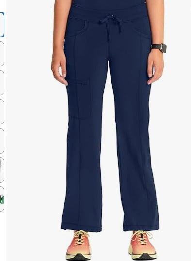 Cherokee Infinity Straight Leg Drawstring Women Scrub Pants 360 Stretch with 4 Pockets 1123A SIZE L