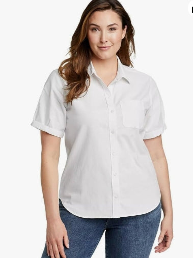 Eddie Bauer Women's On The Go Short-Sleeve Shirt SIZE M