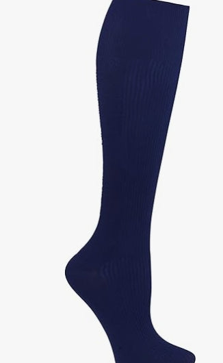 Cherokee Men's & Women's Gradient Compression Socks, Knee-High Support, 8-12 mmHg, 4 Pairs, with 3D Lycra MYTSSOCK1