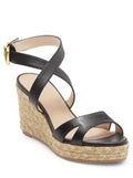 STUART WEITZMAN Zuzu Espadrille Wedge Sandal In Black Size 40.5