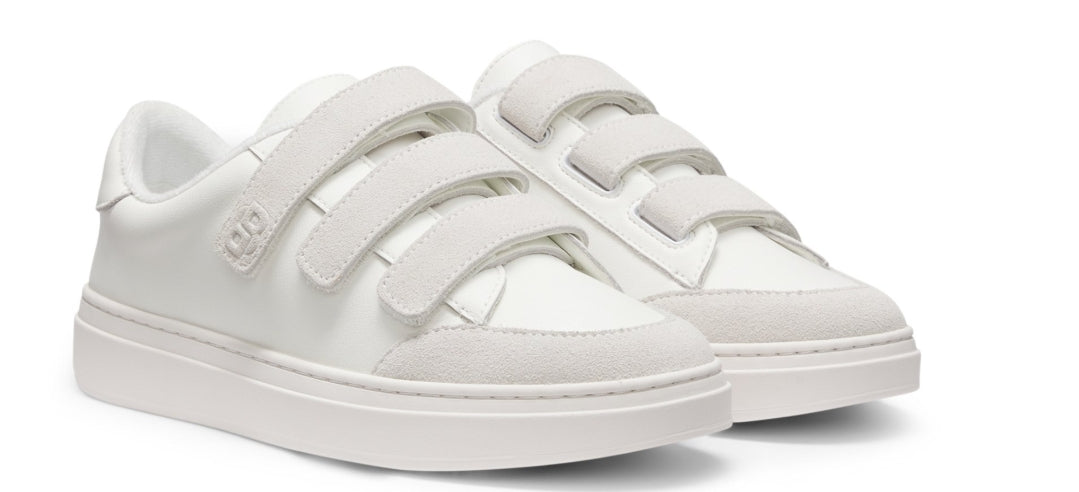 Hugo Boss Women's Leather Trainers with Suede Trims Size: 11