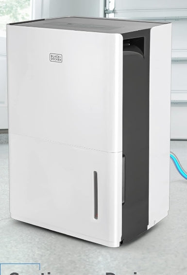 BLACK+DECKER 3000 Sq. Ft. Dehumidifier for Large Spaces and Basements, Energy Star Certified, BD30MWSA, White