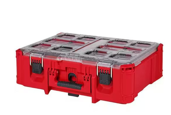 Milwaukee PACKOUT 20 in. Deep Small Parts Organizer with 6 Compartments and Quick Adjust Dividers