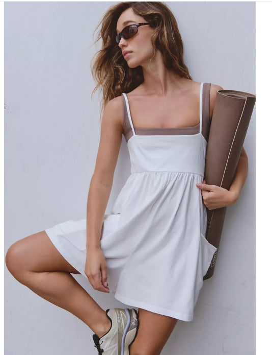 FP MOVEMENT Hot Shot Strappy Romper - White Small