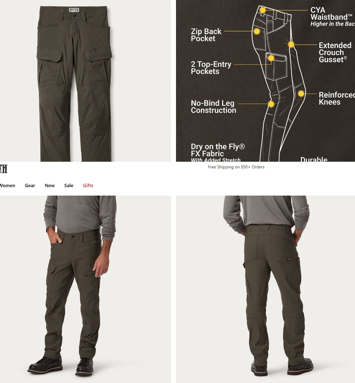 Men's Hellbent Work Pants - IRON ORE 32X30