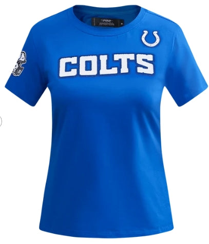 NFL INDIANAPOLIS COLTS CLASSIC SHORT SLEEVE WOMEN'S SINGLE JERSEY SLIM FIT TEE - L