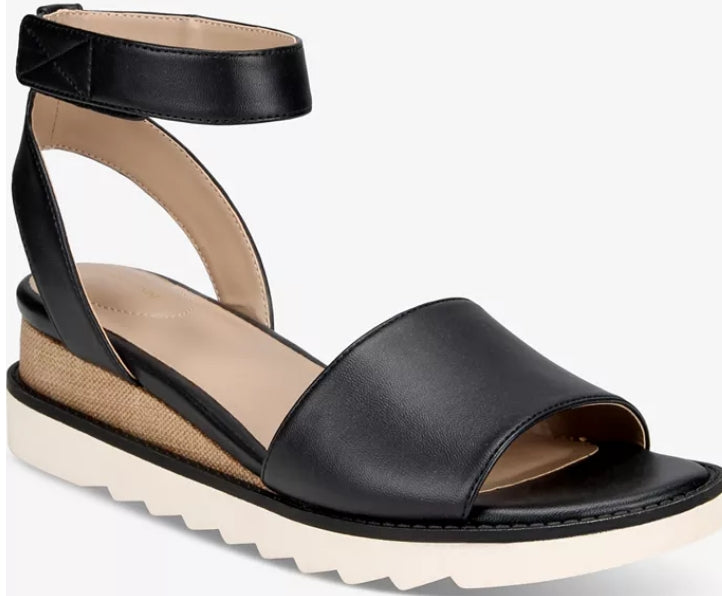 Giani Bernini Women's Constancia Ankle Strap Wedge Sandals 10