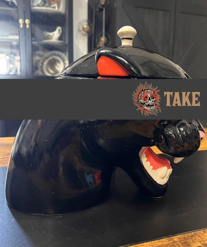 Take to the Grave- Panther Cookie Jar