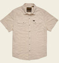 Howler Bros Men's H Bar B Snap Shirt, Eyelet Stripe/Off White, Lightweight Pearl Snap Short Sleeve Western Shirt