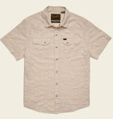 Howler Bros Men's H Bar B Snap Shirt, Eyelet Stripe/Off White, Lightweight Pearl Snap Short Sleeve Western Shirt