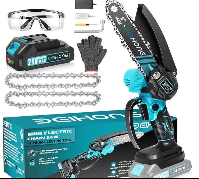 BEI & HONG Mini Chainsaw 6-Inch Saws with Security Lock