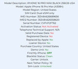 Apple iPhone 16 Pro Max Black Titanium 256GB Carrier: Unlocked