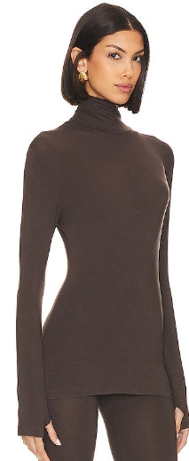 Slim Fit Long Sleeve Turtle Top Norma Kamali Size XS
