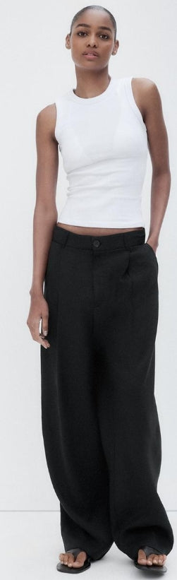 Zara PLEATED PANTS Size M