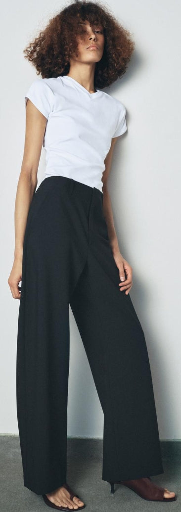 Zara ZW COLLECTION STRAIGHT LEG PANTS Size XL