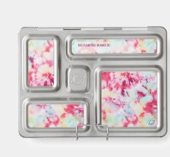 PlanetBox Rover Stainless Steel Lunch Box Set Blossom Tie Dye Removable Magnets