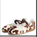 Puma SPEEDCAT BALLET COW PRINT Women – Chocolate Brown-warm White- Size:9