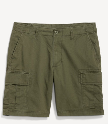 Lived-In Cargo Shorts -- 9-inch inseam - Green - 40 Waist