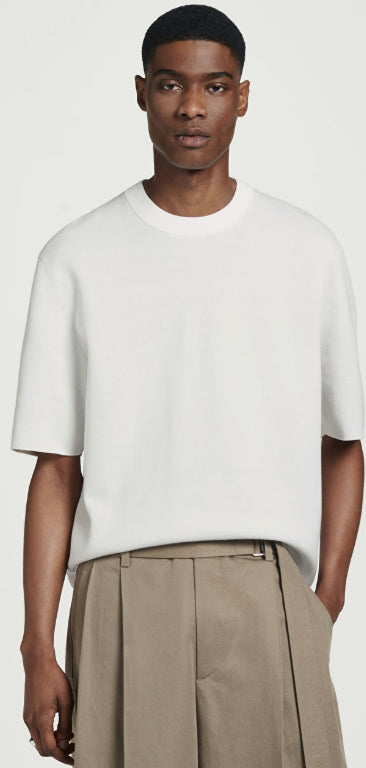 RELAXED DOUBLE-FACED KNIT T-SHIRT Size M