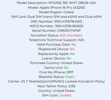 Apple iPhone 16e White 128GB Carrier Locked: T-Mobile