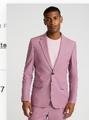 Express Slim Dusty Berry Stretch Cotton-Blend Suit Jacket 40R