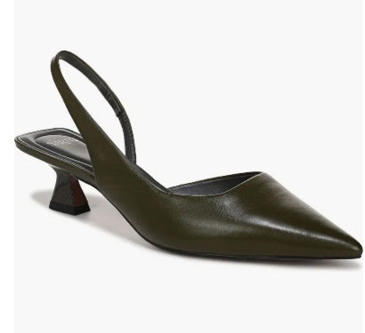 Women's Devin Kitten Heel Slingback Pump by Franco Sarto - Green - 8M