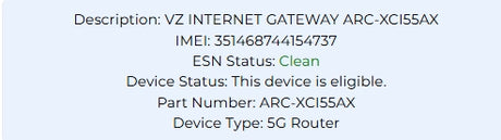 Verizon Internet Gateway (ARC-XCI55AX)