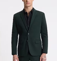Express Extra Slim Dark Green Cotton-Blend Suit Jacket 38R