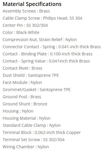 50 Amp, 480 Volt, Black & White Locking Connector, Industrial Grade CS8164C