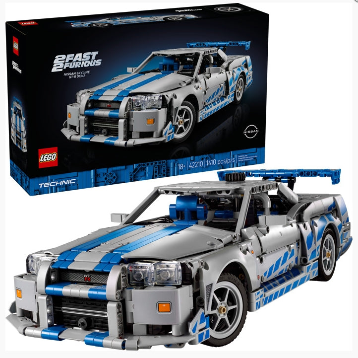 LEGO 2 Fast 2 Furious Nissan Skyline GT-R (R34) Car Set 42210