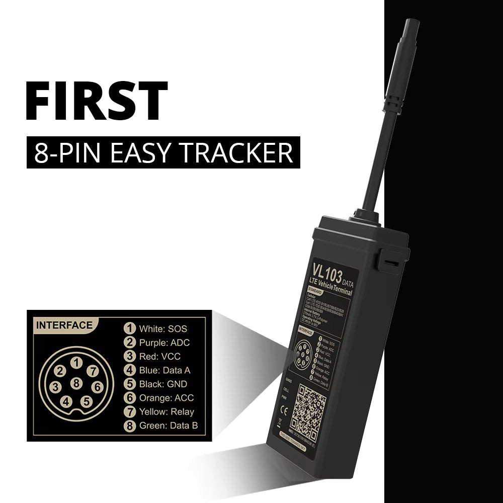 Jimi VL103D/M 4G Car GPS Tracker With Real-time Tracking Smart Alerts IP66 Waterproof Driving Behavior Remote Cut-Off Free APP