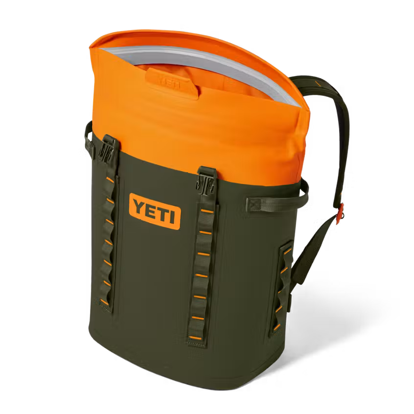 YETI Hopper M20 Backpack Soft Cooler in Olive/King Crab Orange NIB/Sealed