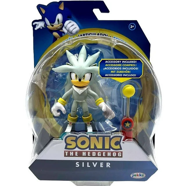 Sonic Silver with Yellow Checkpoint 4" Action Figure