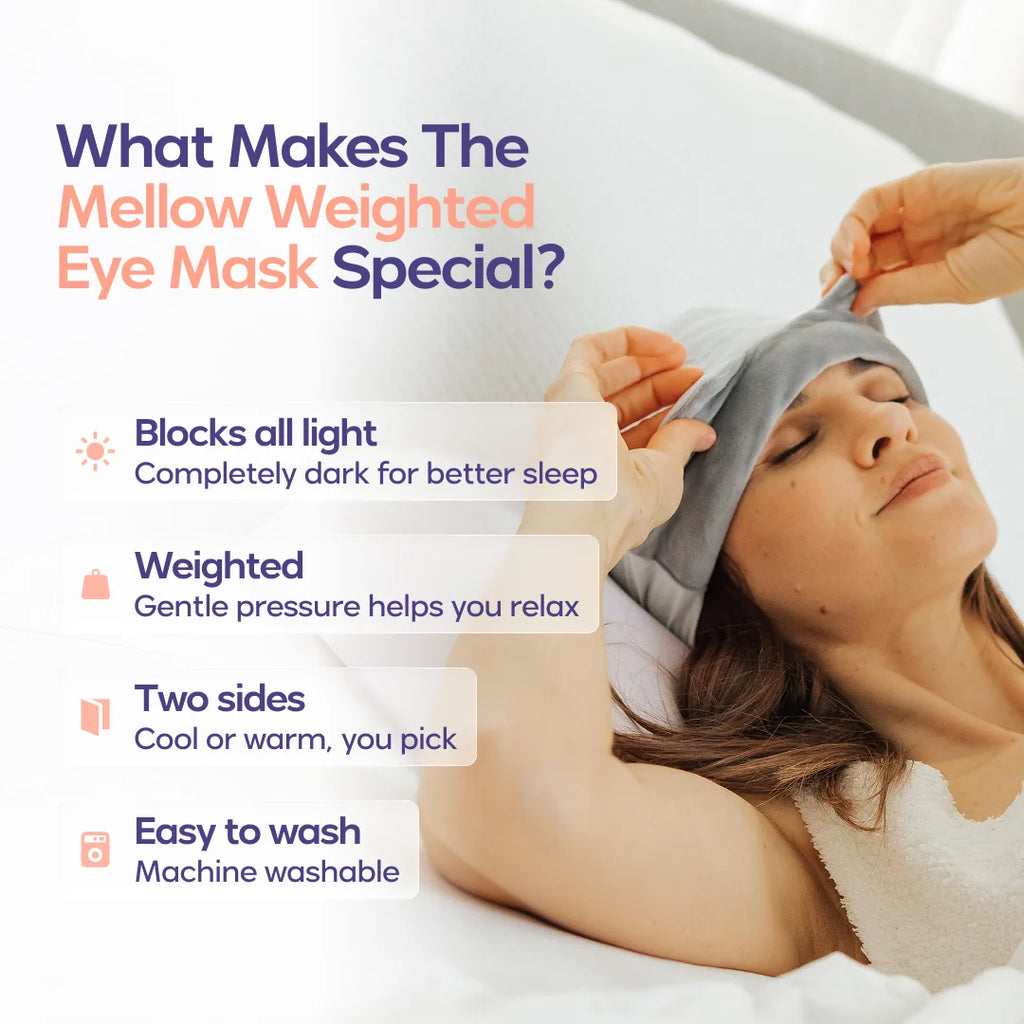 MELLOW Cooling Pillowcase and Weighted Eye Mask Gift Set
