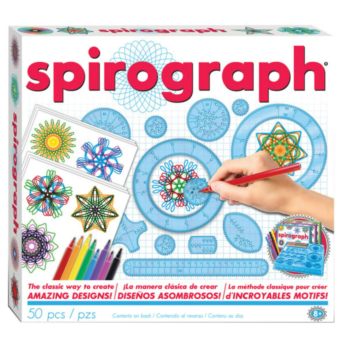 Spirograph Design Set Collectors Tin – Arts and Crafts, Kids Toys, Art Supplies, Craft Supplies, Drawing Kit, Spiral Art, Classic Gear Design Kit, Pens, Design Sheet Included, Ages 8 and Up