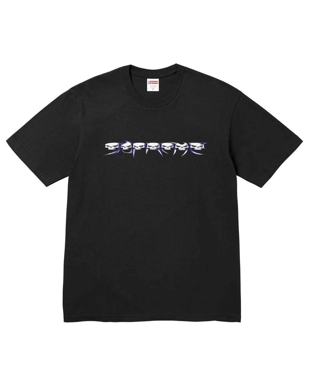 *Supreme Skulls Spellout Tee, Black, Unisex XXL