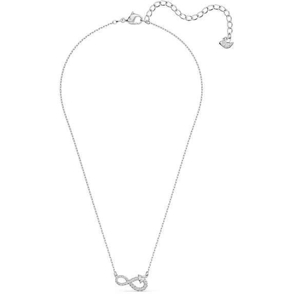 Swarovski Necklace Infinity (5520576) - White - Rhodium Plated