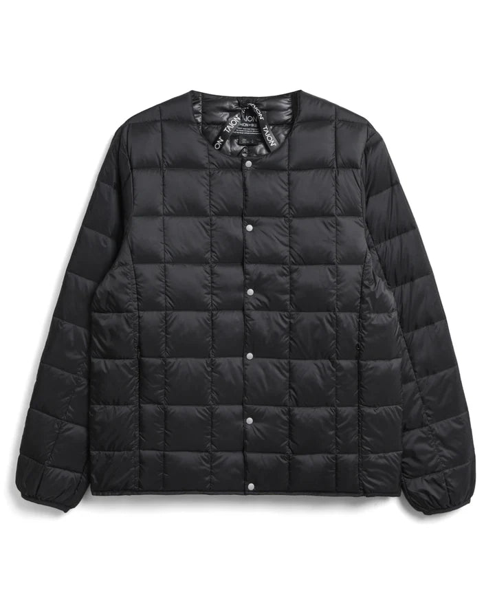 Taion- Heated Rechargeable Jacket (S) Crew Neck Down with Removeable Sleeves, Black