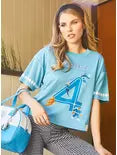 (LG) Fantastic Four Marvel The Fantastic Four: First Steps Sue Storm Women's Cropped Football Jersey - BoxLunch Exclusive