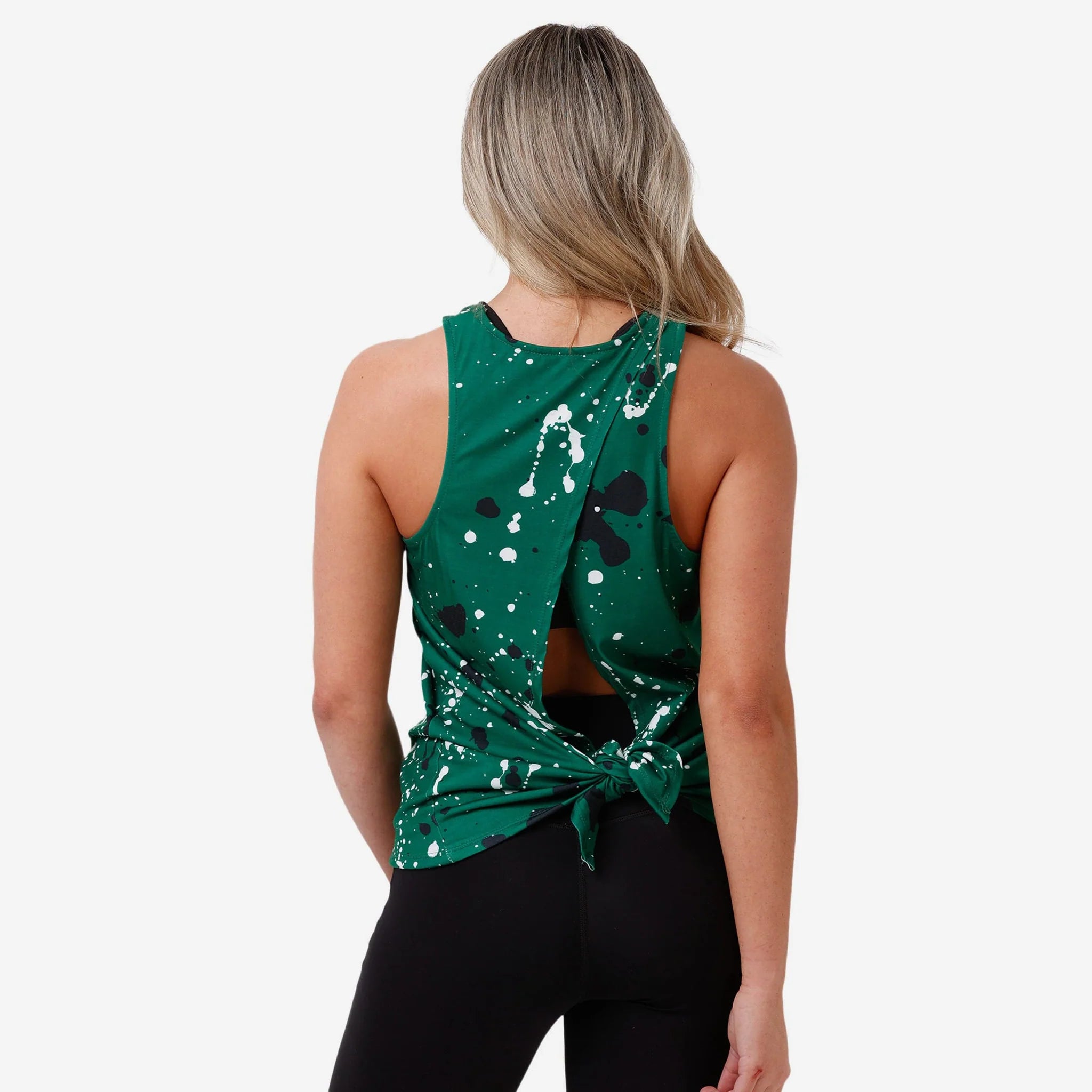 Philadelphia Eagles Kelly Green Paint Splatter Tie-Breaker Sleeveless Top - Size: Small