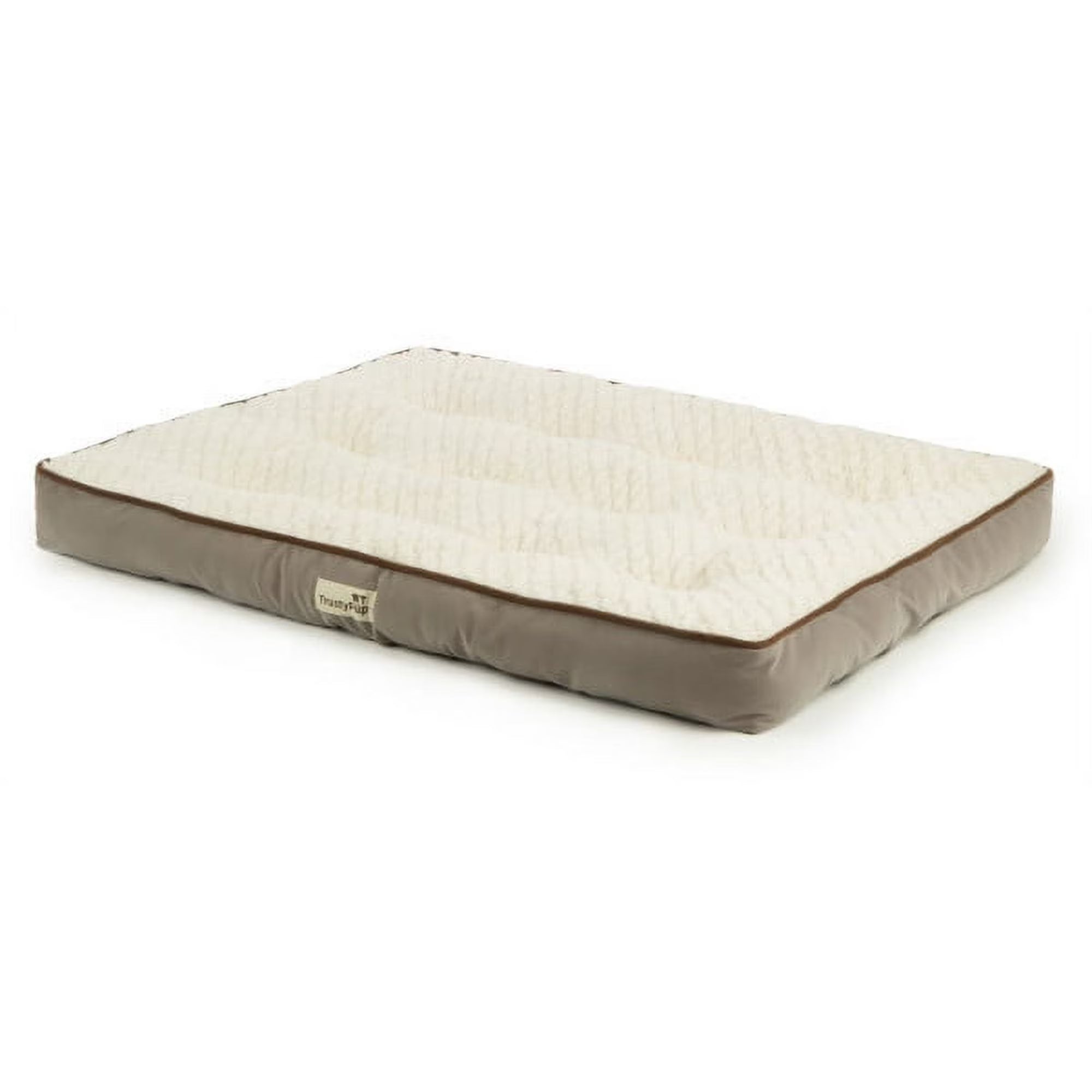 TrustyPup Tuft Love Deluxe Crate Mattress Tufted Pillow Pet Bed - Gray, Medium