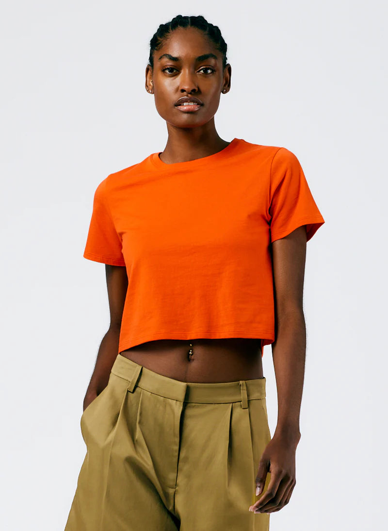 Tibi Cropped Baby T-Shirt Size XS
