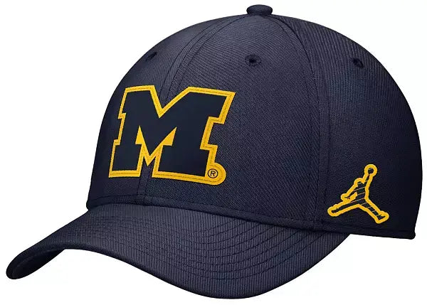 U of M Wolverines Nike Jordan Rise on Field Men's Hat - Navy - L/XL