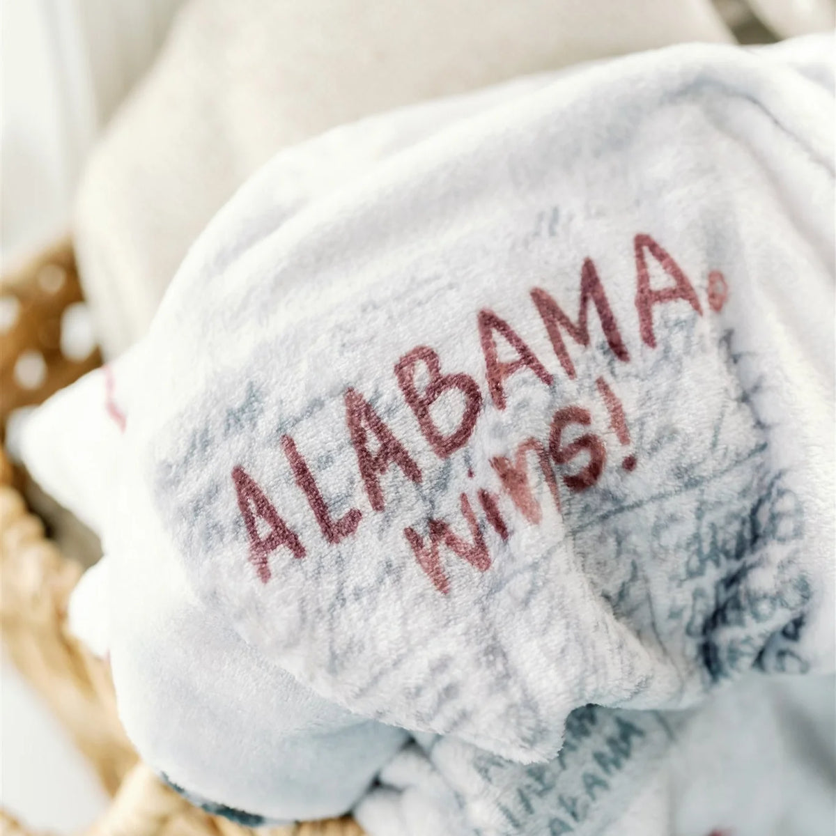 GRACEFULLY MADE ART - University of Alabama Flannel Fleece Blanket - 50 x 60 in